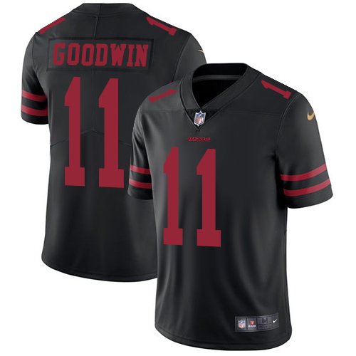 Nike 49ers #11 Marquise Goodwin Black Alternate Youth Stitched NFL Vapor Untouchable Limited Jersey